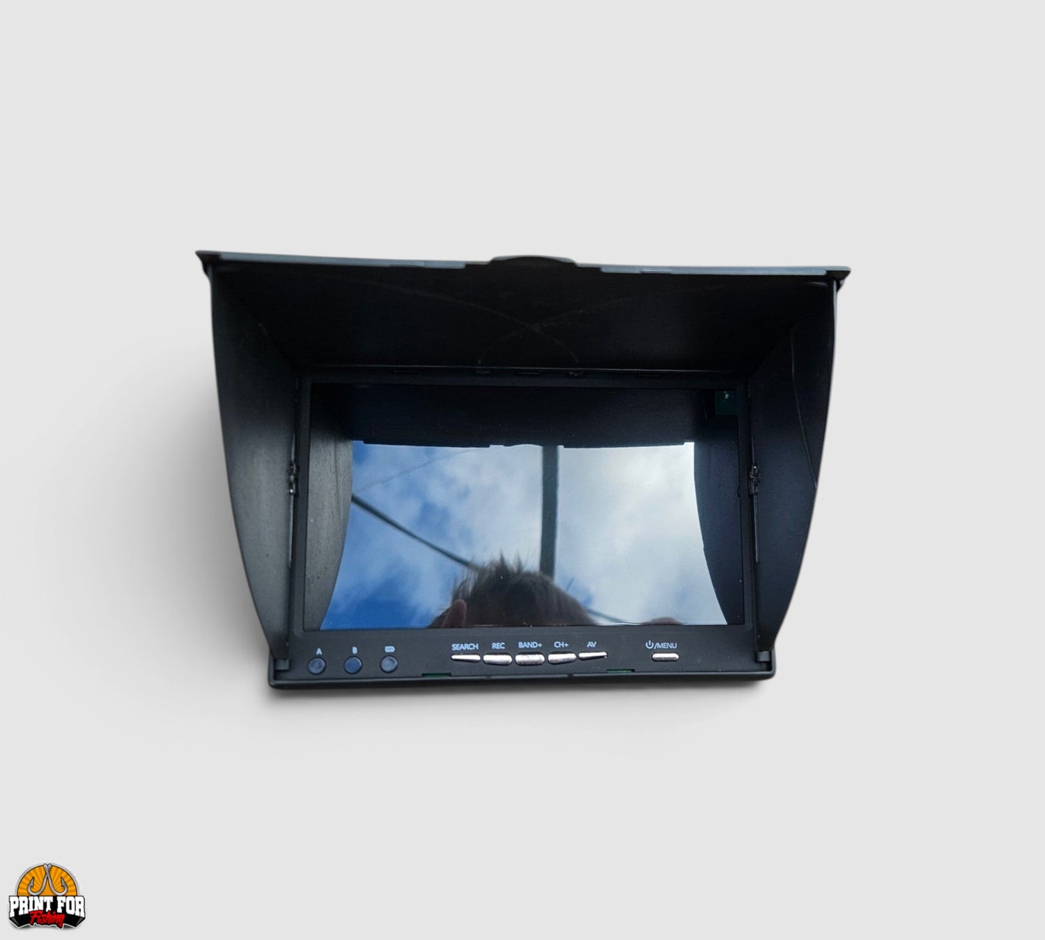 Écran 7 pouces PrintForFishing avec pare-soleil pour la réception vidéo du bateau amorceur Anatec PackBoat