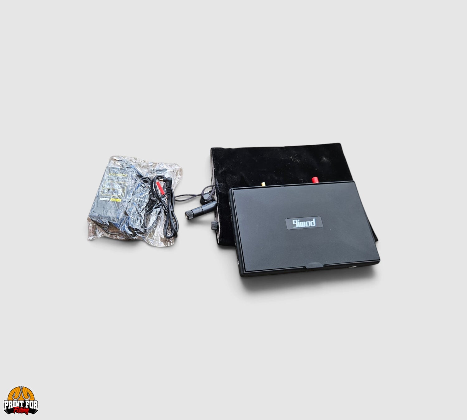PrintForFishing 7-inch FPV monitor for Anatec Monocoque bait boat with power adapter and black protective case