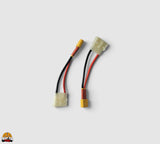 PrintForFishing XT60 connector set for Anatec bait boats with black and red wiring and white plastic housings
